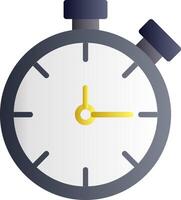Alarm Clock Flat Gradient Icon vector