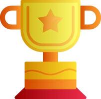 Trophy Flat Gradient Icon vector