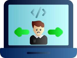 End Users Flat Gradient Icon vector