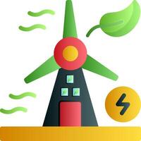 Windmill Flat Gradient Icon vector