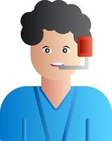 Customer Service Flat Gradient Icon vector
