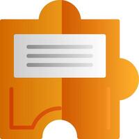 Puzzle Flat Gradient Icon vector
