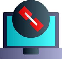 Link Flat Gradient Icon vector