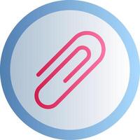 Paper Clip Flat Gradient Icon vector