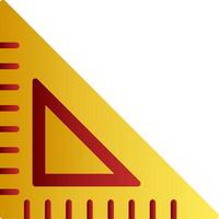 Triangular Ruler Flat Gradient Icon vector