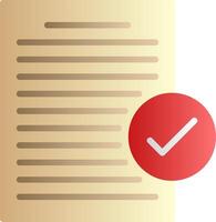Agree Flat Gradient Icon vector