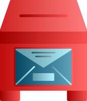 Mailbox Flat Gradient Icon vector
