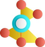 Network Flat Gradient Icon vector
