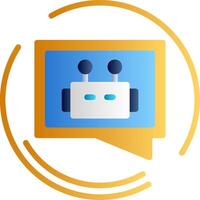 Auto Reply Flat Gradient Icon vector