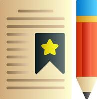 Favorite Flat Gradient Icon vector