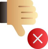 Dislike Flat Gradient Icon vector