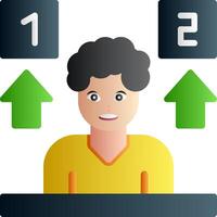 Opinion Flat Gradient Icon vector