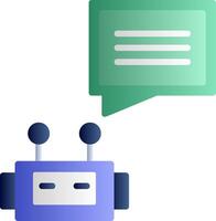 Chatbot Flat Gradient Icon vector