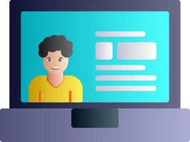Profile Flat Gradient Icon vector