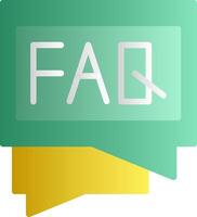 FAQ Flat Gradient Icon vector