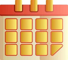 Calendar Flat Gradient Icon vector