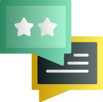 Feedback Flat Gradient Icon vector