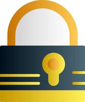 Padlock Flat Gradient Icon vector