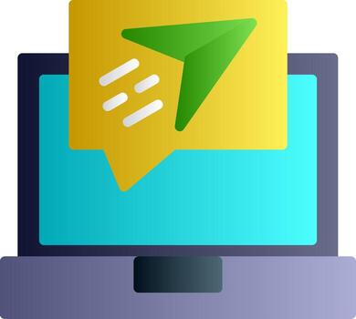 Sent Flat Gradient Icon vector