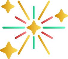 Fireworks Flat Gradient Icon vector