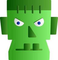 Frankenstein Flat Gradient Icon vector