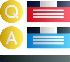 Question and Answer Flat Gradient Icon vector