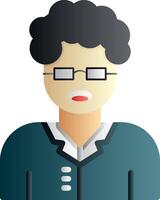 Teacher Flat Gradient Icon vector