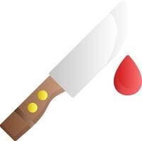 Knife Blood Flat Gradient Icon vector