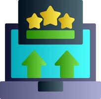 Rating Flat Gradient Icon vector