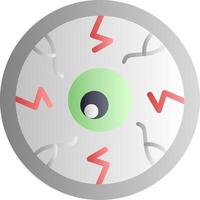 Scary Eyeball Flat Gradient Icon vector