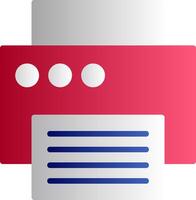 Fax Flat Gradient Icon vector