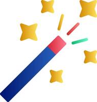 Magic Wand Flat Gradient Icon vector