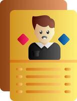 User Persona Flat Gradient Icon vector