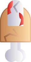 Scary Finger Flat Gradient Icon vector