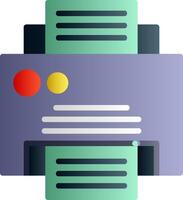 Printer Flat Gradient Icon vector