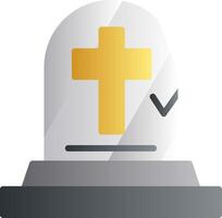 Tombstone Flat Gradient Icon vector