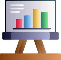 Presentation Flat Gradient Icon vector