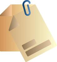 Attached File Flat Gradient Icon vector