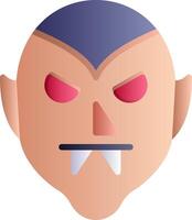 Dracula Flat Gradient Icon vector