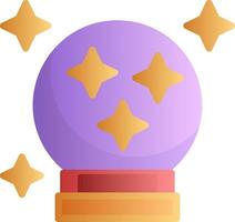 Crystal Ball Flat Gradient Icon vector