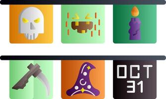 Garlands Flat Gradient Icon vector