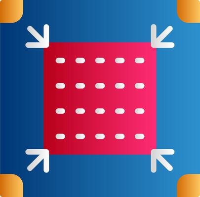 Dots Per Inch Flat Gradient Icon