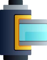 Camera Roll Flat Gradient Icon vector