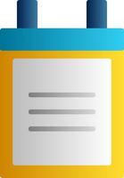 Camera Battery Flat Gradient Icon vector