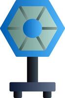 Camera Reflector Flat Gradient Icon vector