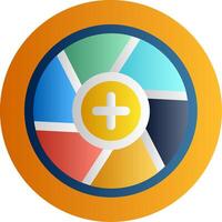 Diaphragm Flat Gradient Icon vector