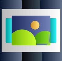 Gallery Flat Gradient Icon vector
