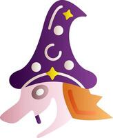 Witch Flat Gradient Icon vector