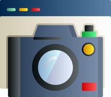 Camera Website Flat Gradient Icon vector