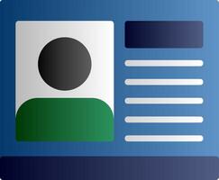 Passport Photo Flat Gradient Icon vector
